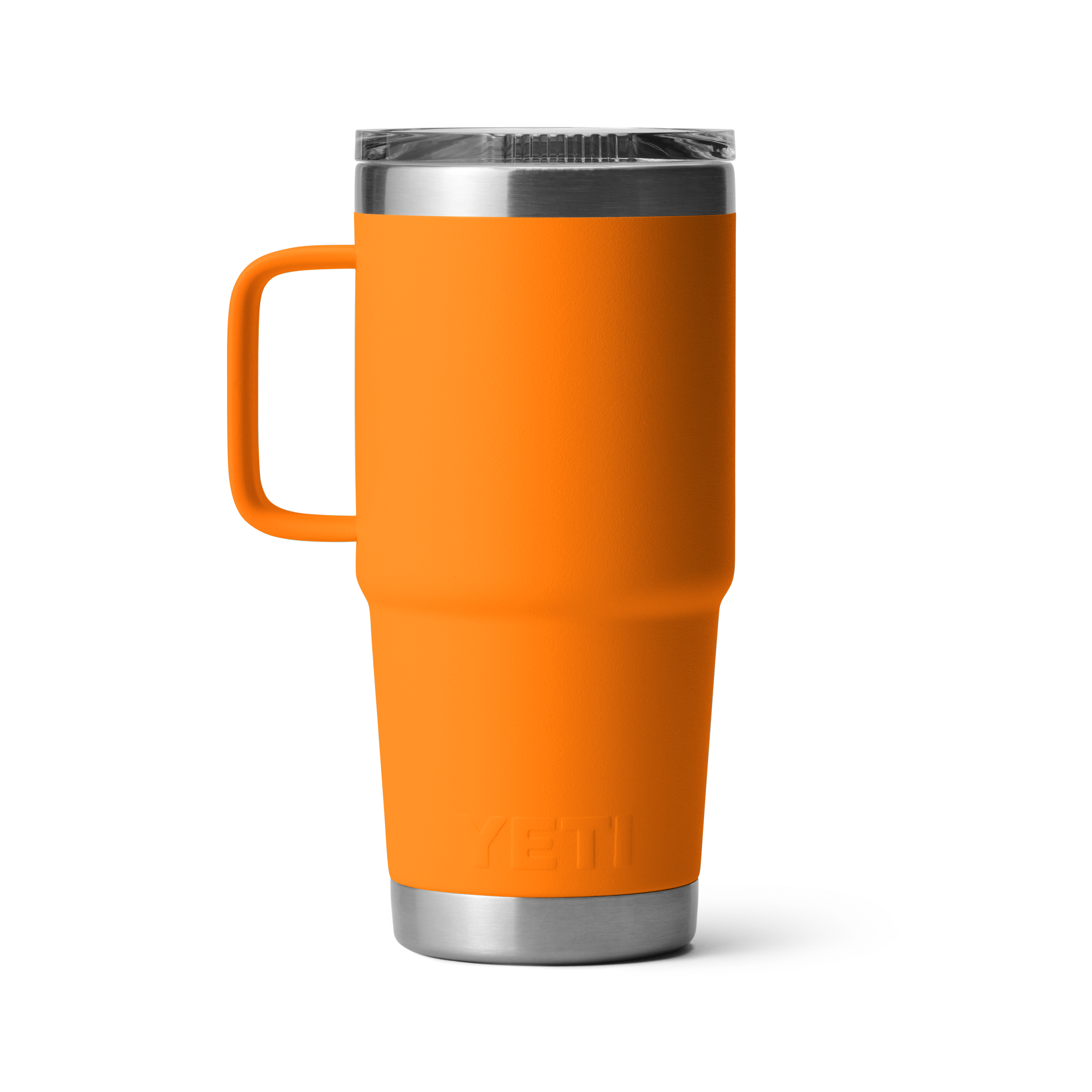 orange, travel mug, fits in cupholders, keeps warm drinks warm, keeps cold drinks cold, leak resistance lid, puncture and rust resistant