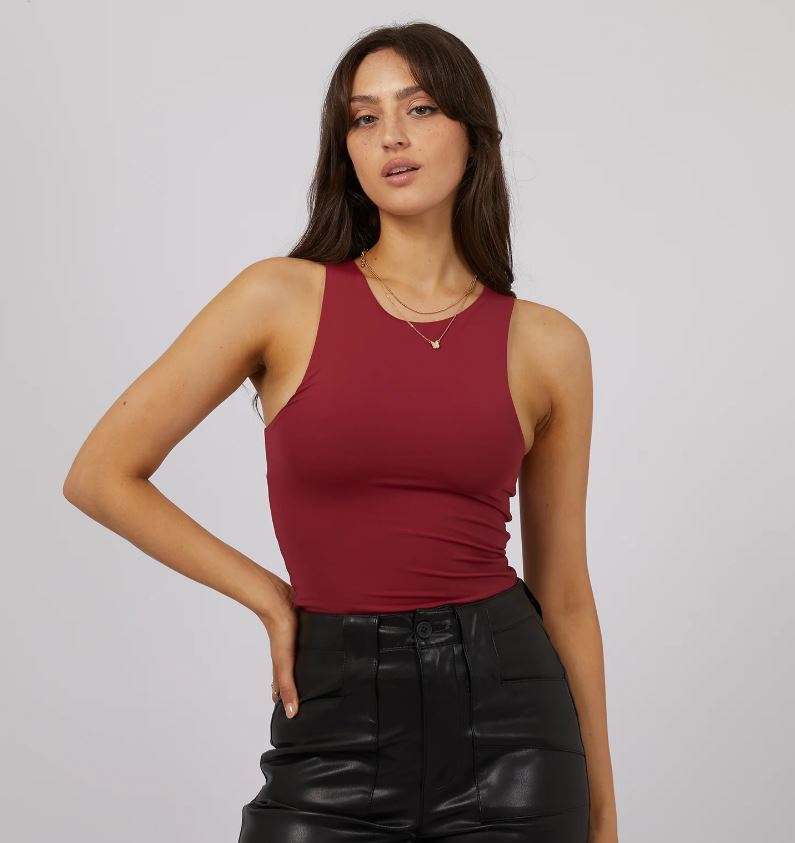 all about eve staple bodysuit port red spandex womens