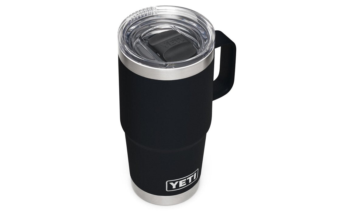 Yeti 20oz rambler travel mug black stronghold lid leakproof coffee cup