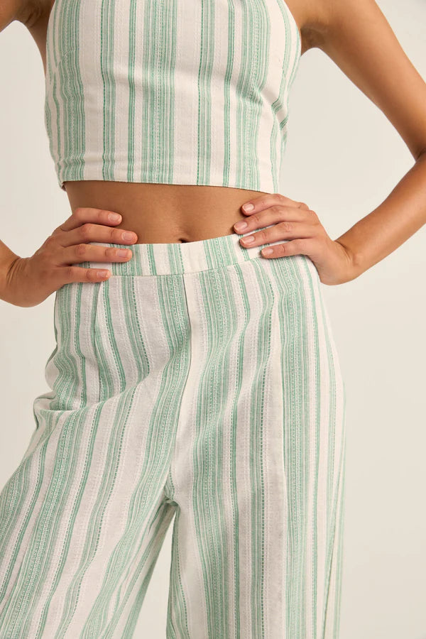 DINERO STRIPE WIDE LEG PANT