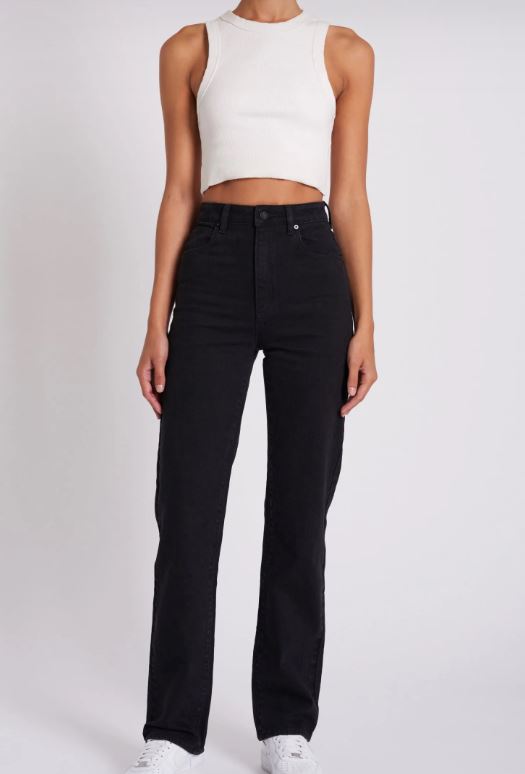 94 HIGH STRAIGHT BLACKLIGHT JEANS HIGHWAISTED JEANS BLACK LADIES STRAIGHT FIT