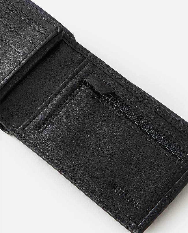 ripcurl, black tan colour, surf, wallet, slim, multiple card slot, accessable