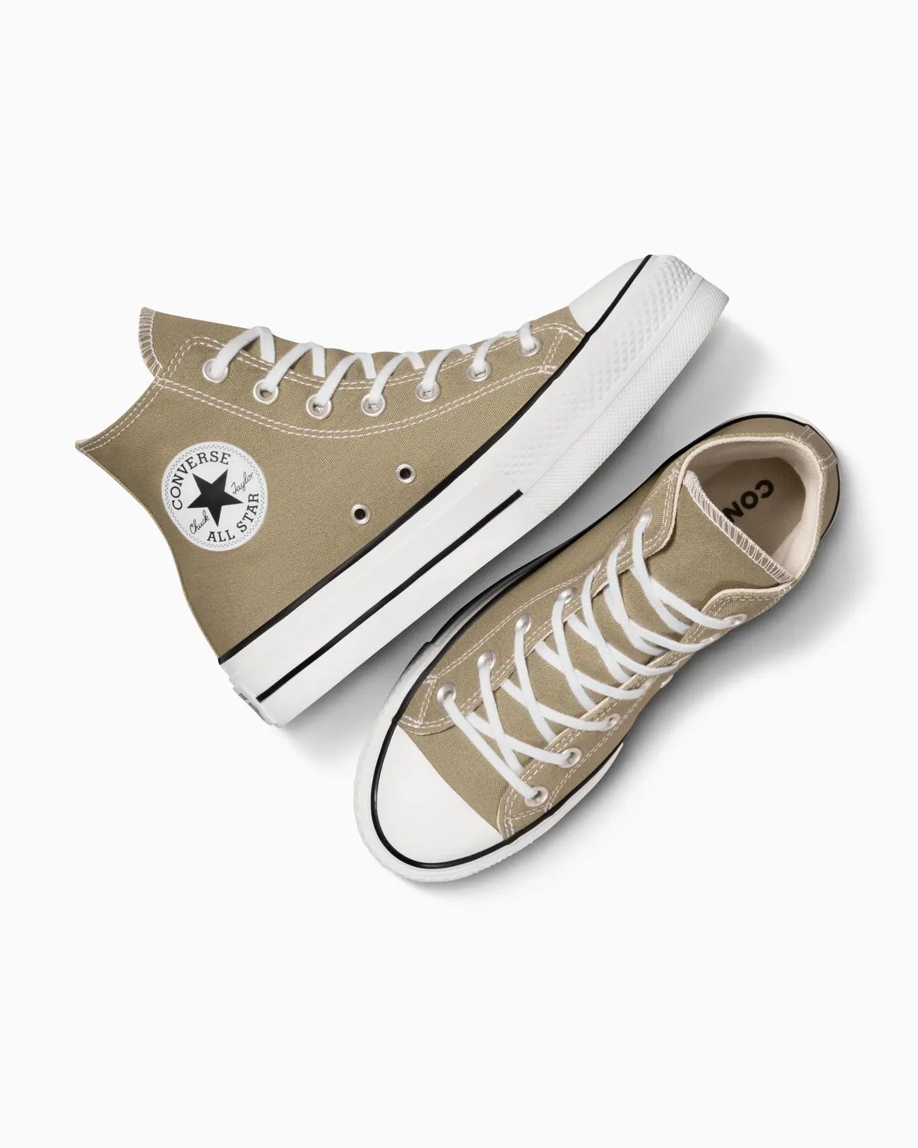 Womens Converse Chuck Taylor All Star Lift Seasonal Colour High Top Mossy Sloth