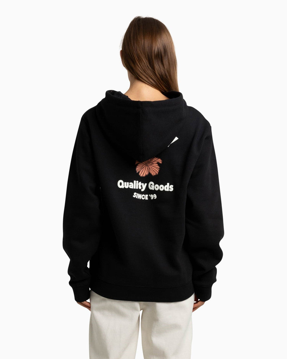 HIBISCUS PULLOVER HOODIE BLACK, LADIES HOODIES, HURLEY HOODIES, LADIES BLACK JUMPERS, HURLEY