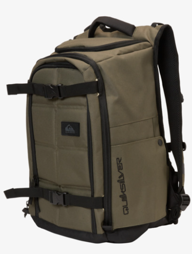 GRENADE BACKPACK GRAPE LEAF QUIKSILVER MENS ACCESSORIES HIKING TRAVEL ESSENTIAL; BLACK GREEN BOYS COMPARTMENTS