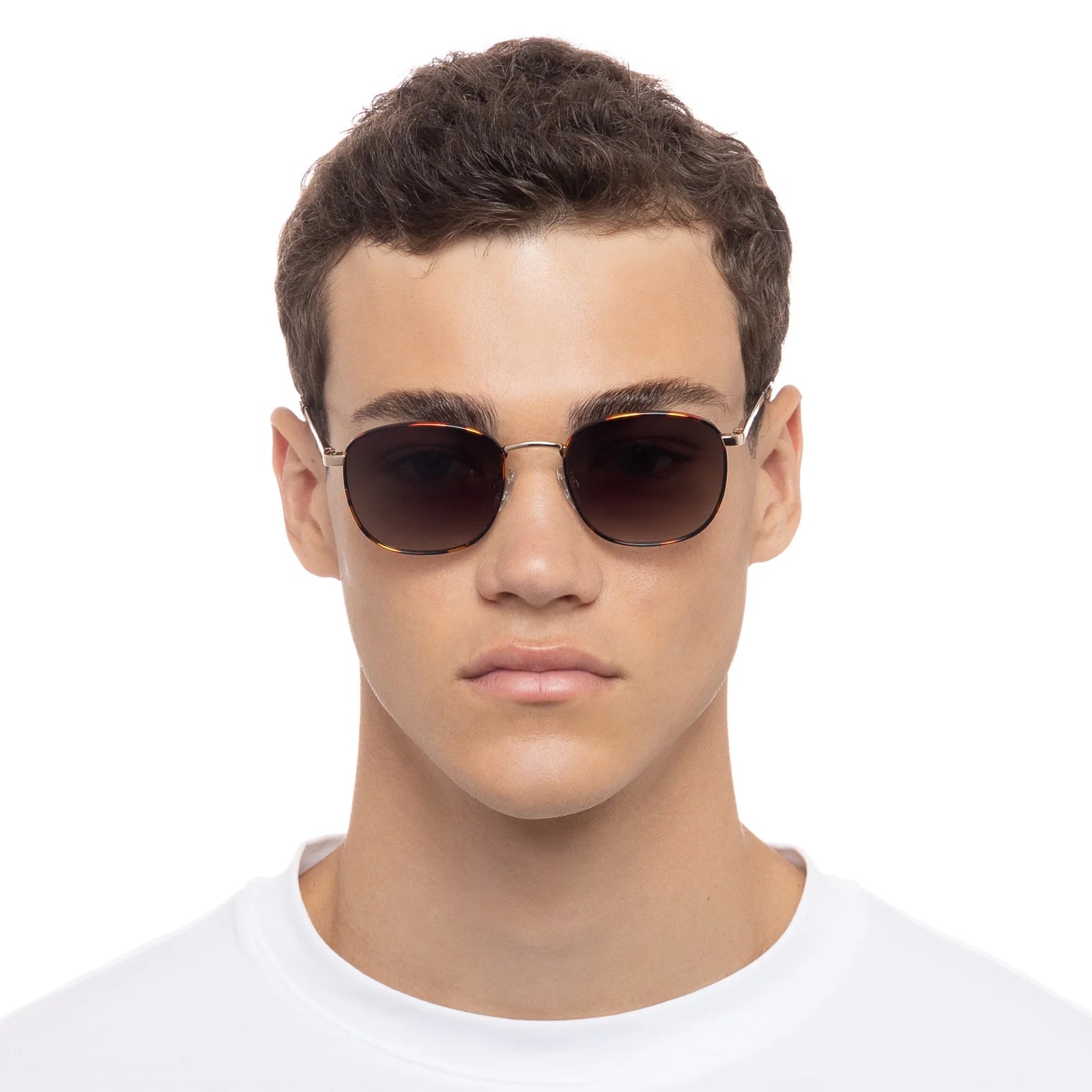 NEPTUNE DEUX, BRIGHT GOLD TORT, UNISEX SUNGLASSES, LE SPECS