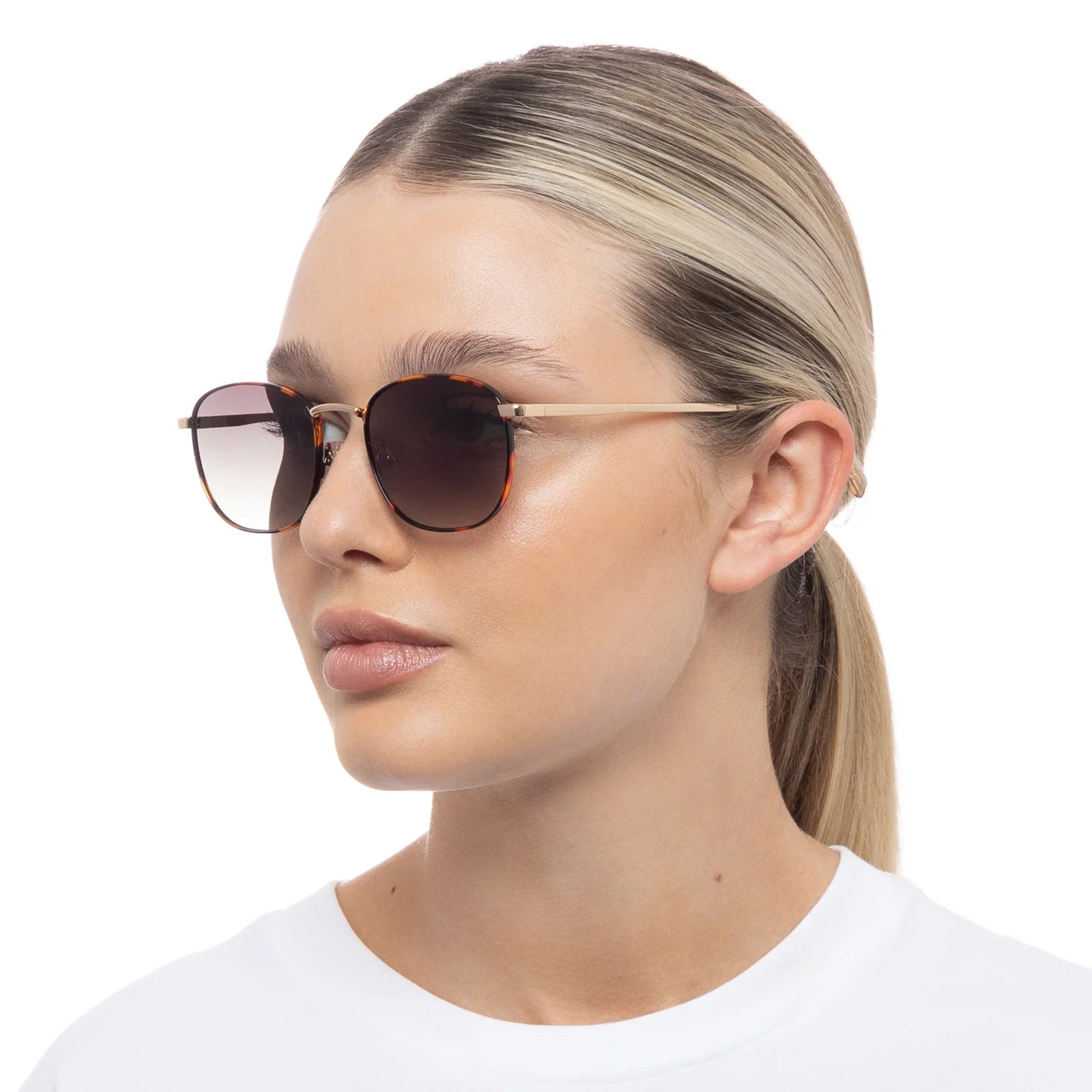 NEPTUNE DEUX, BRIGHT GOLD TORT, UNISEX SUNGLASSES, LE SPECS