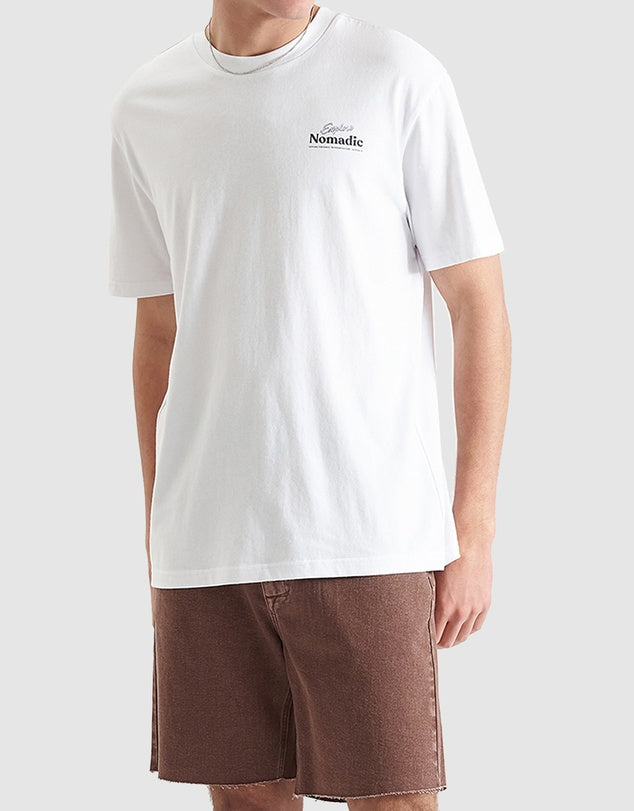 PANORMA RELAXED TEE, OPTICAL WHITE, NOMADIC PARADISE