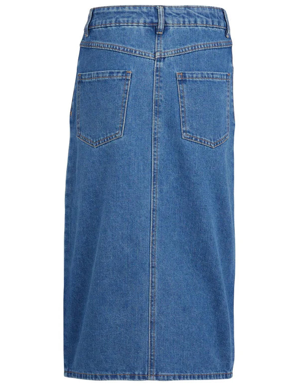 RAY MIDI SKIRT, EVE GIRL, DENIM SKIRT