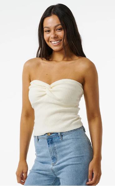 SEA OF DREAMS KNIT TOP WHITE LADIES RIPCURL OFF THE SHOULDER KNIT TOP