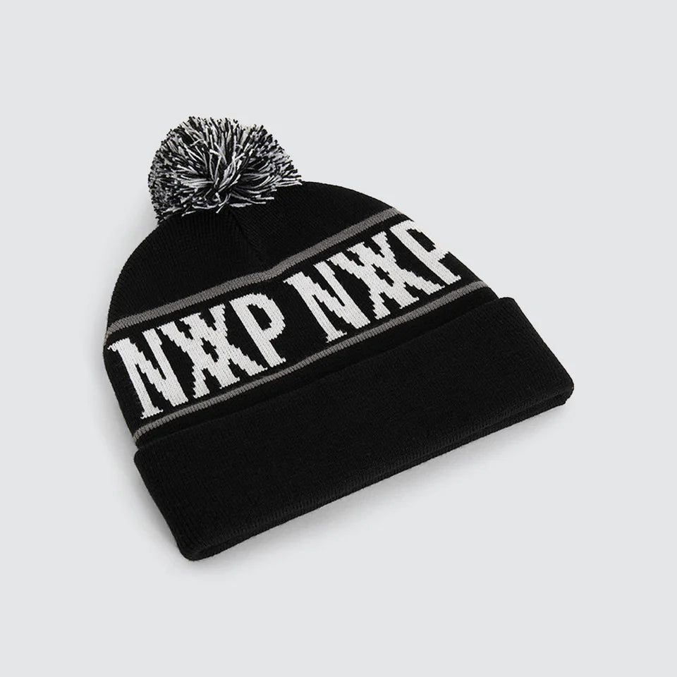 turret beanie, black, NXP