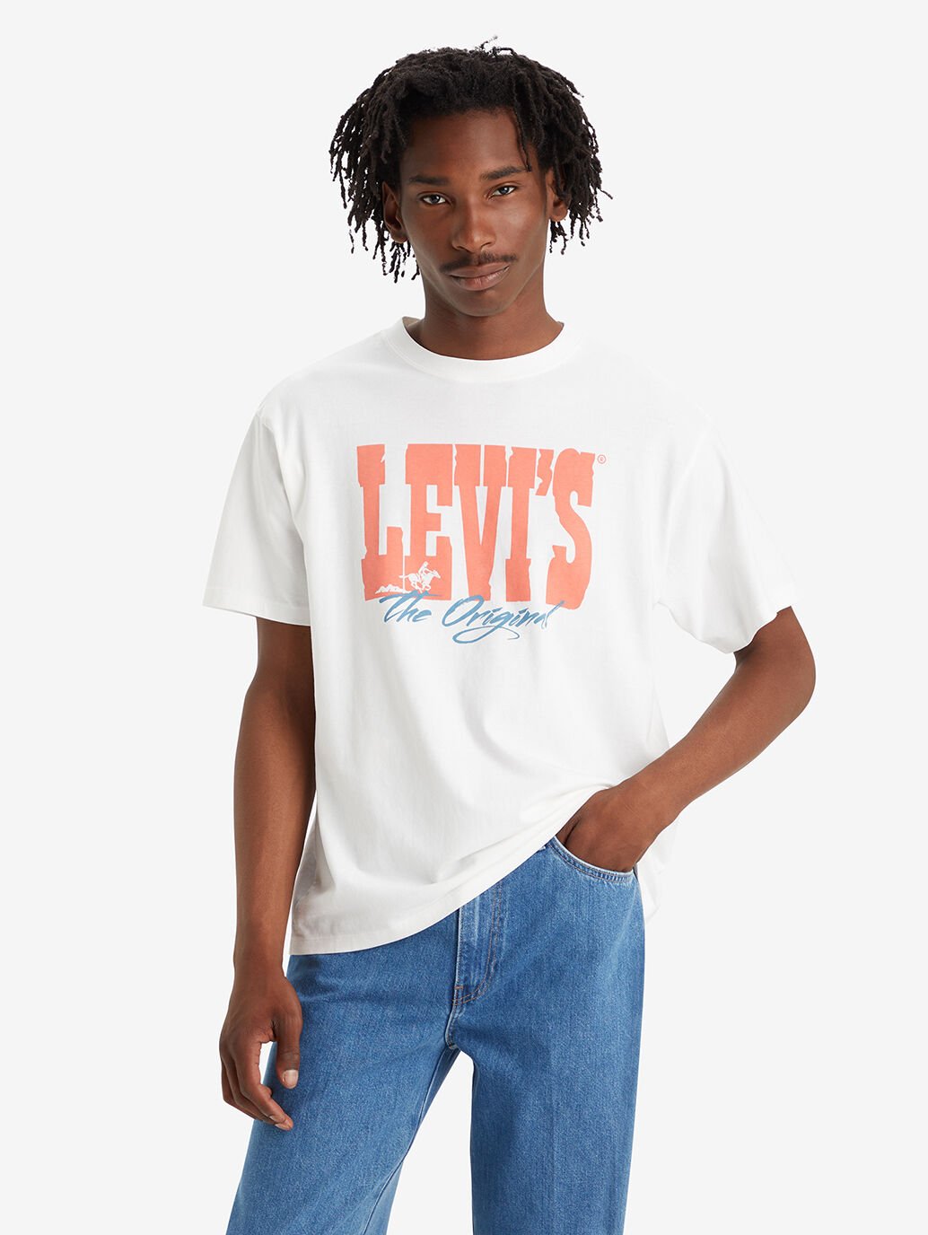 vintage fit graphic tee, levi