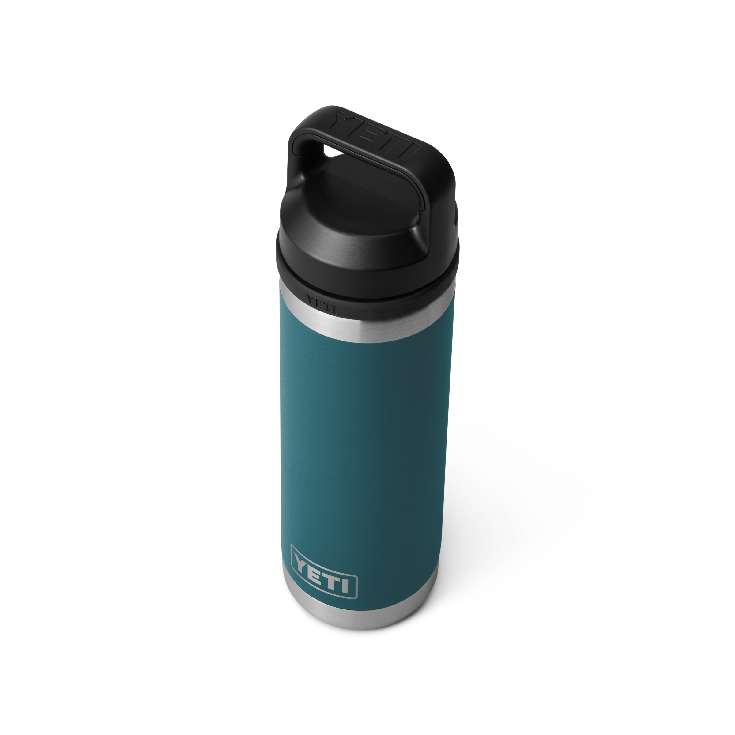 RAMBLER BOTTLE 18 OZ C (532ML) YETI AGAVE TEAL STAINLESS STEEL INSULATED BLUE DRINK BOTTLE DRINK WEAR CHUG CAP HANDLE SILVER YETI ENGRAVING HOT OR COLD