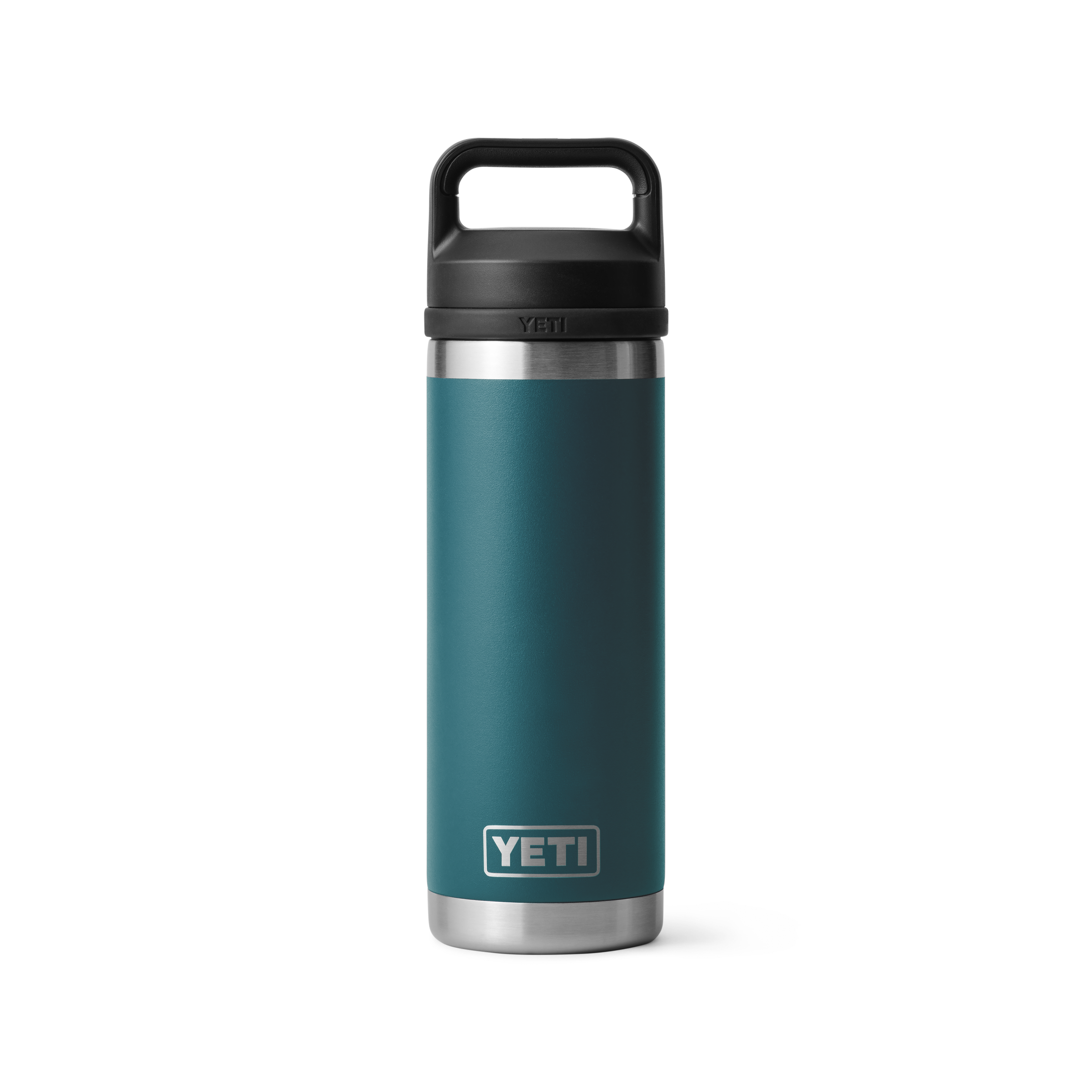 RAMBLER BOTTLE 18 OZ C (532ML) YETI AGAVE TEAL STAINLESS STEEL INSULATED BLUE DRINK BOTTLE DRINK WEAR CHUG CAP HANDLE SILVER YETI ENGRAVING HOT OR COLD