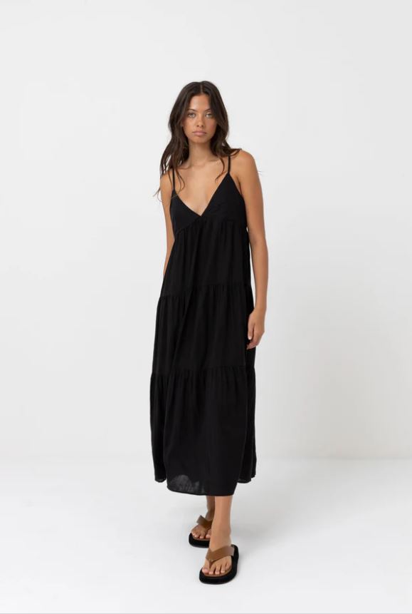 CLASSIC TIERED MIDI DRESS