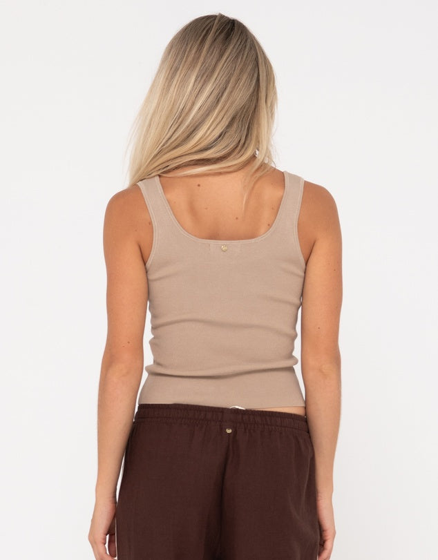 AMELIA SCOOP KNIT SKIMMER TANK