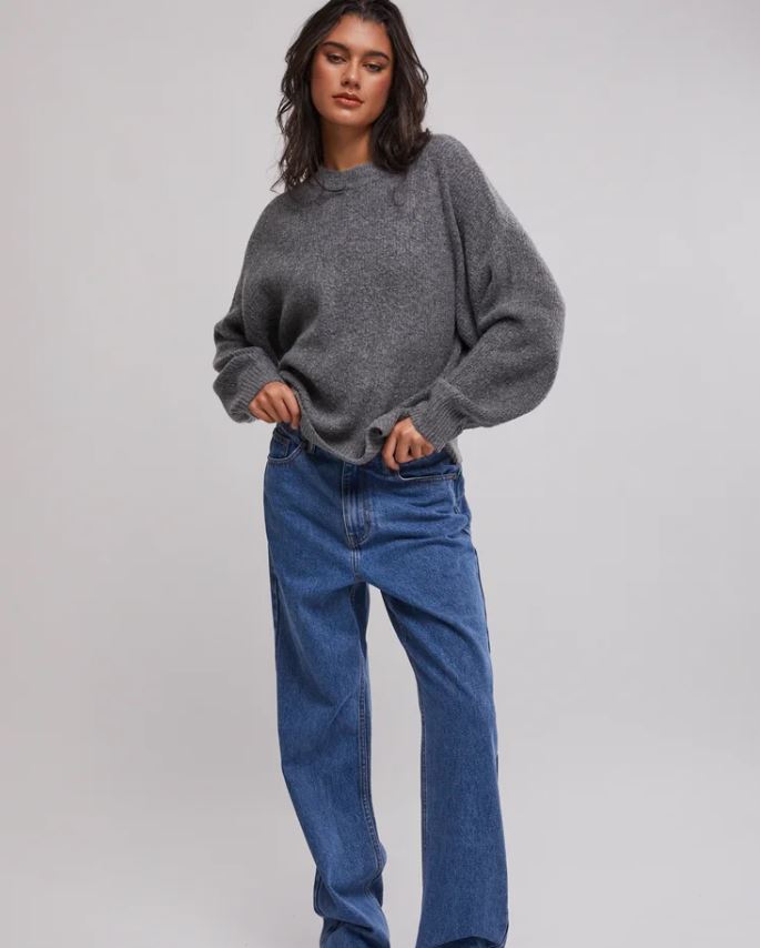 kendal knit charcoal all about eve oversized knit womans