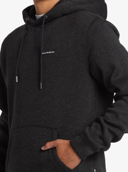 mens keller pullover hoodie, black, quicksilver