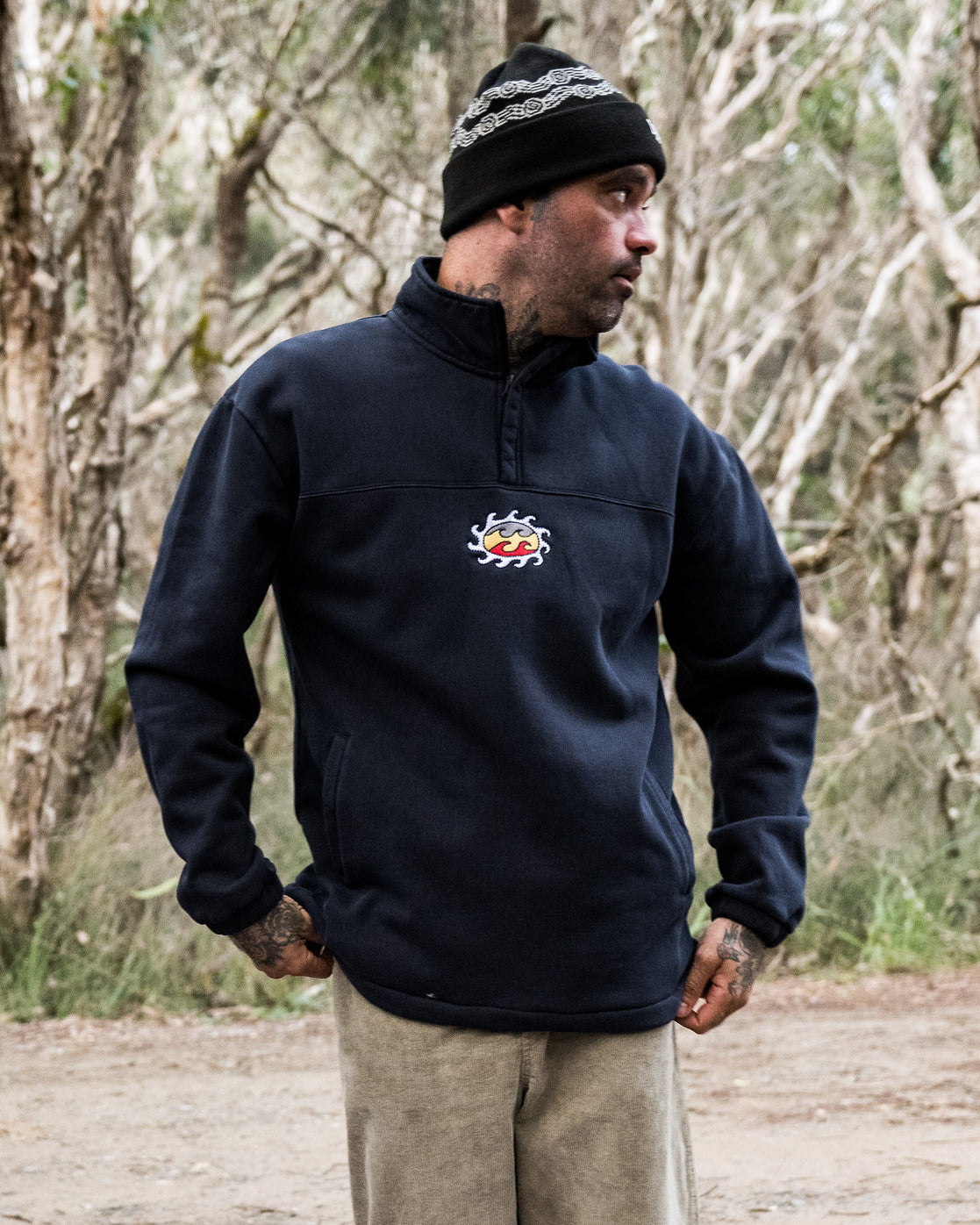 otis carey, king pawn pullover, means sweatshirts, billabong