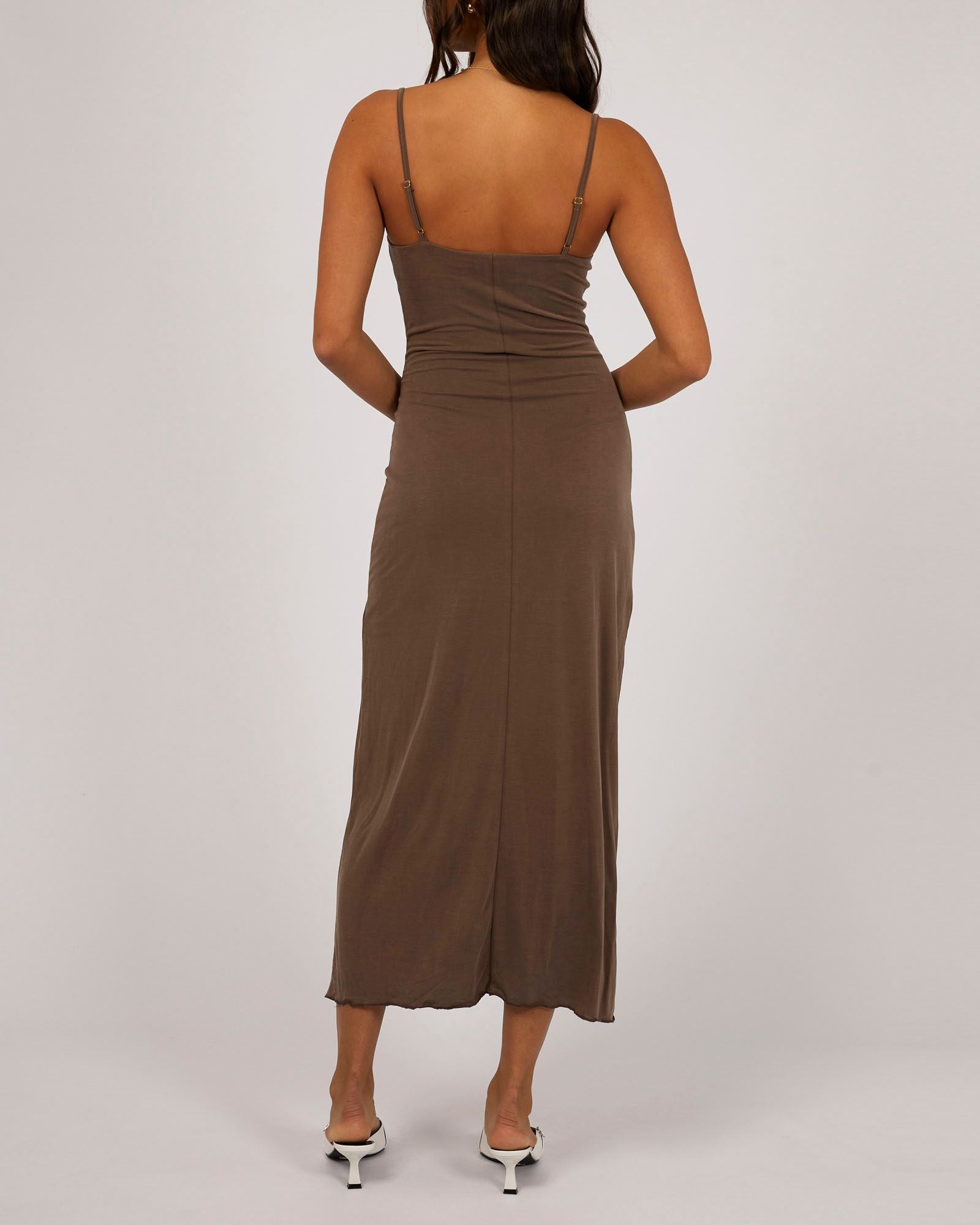 LUXE COWL NECK MAXI DRESS