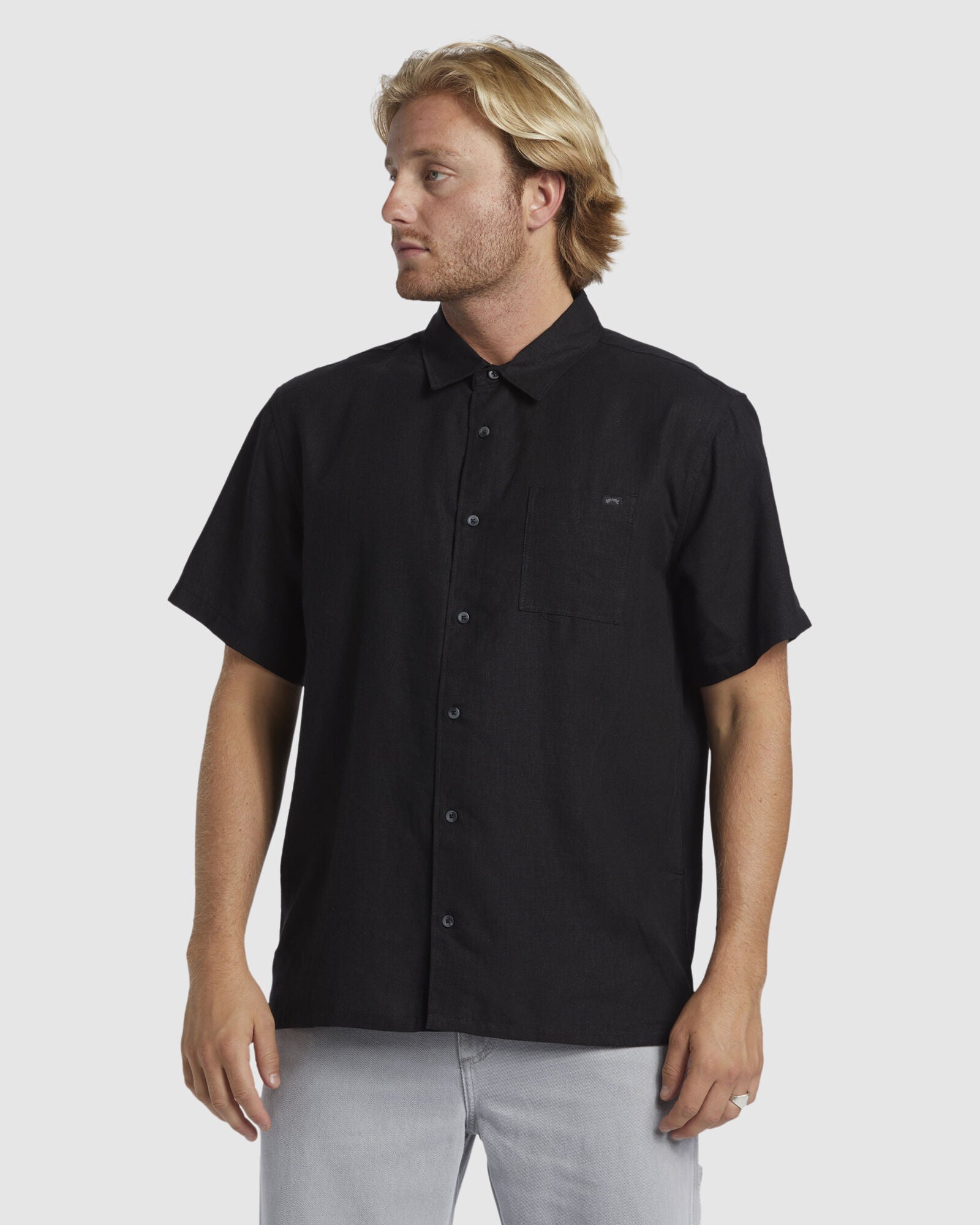 ricardo ss black, billabong, mens billabong, mens billabong shirts, billabong shirts, mens shirts, mens casual shirts, mens button up shirts