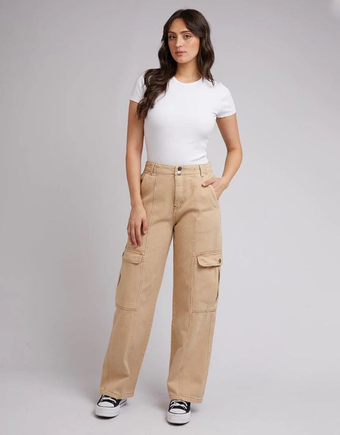 stevie cargo pant bone jeans baggy pants elastic 