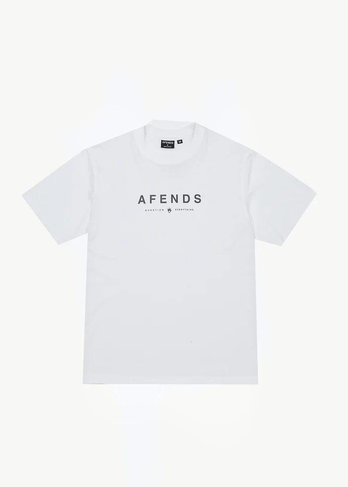 thrown out white shirt, afends, white t shirt, mens shirts