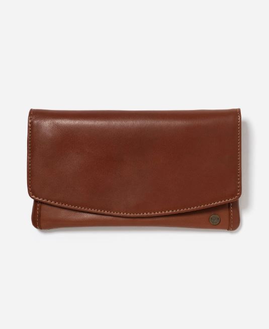 STITCH AND HIDE DARCY WALLET LEATHER MAPLE