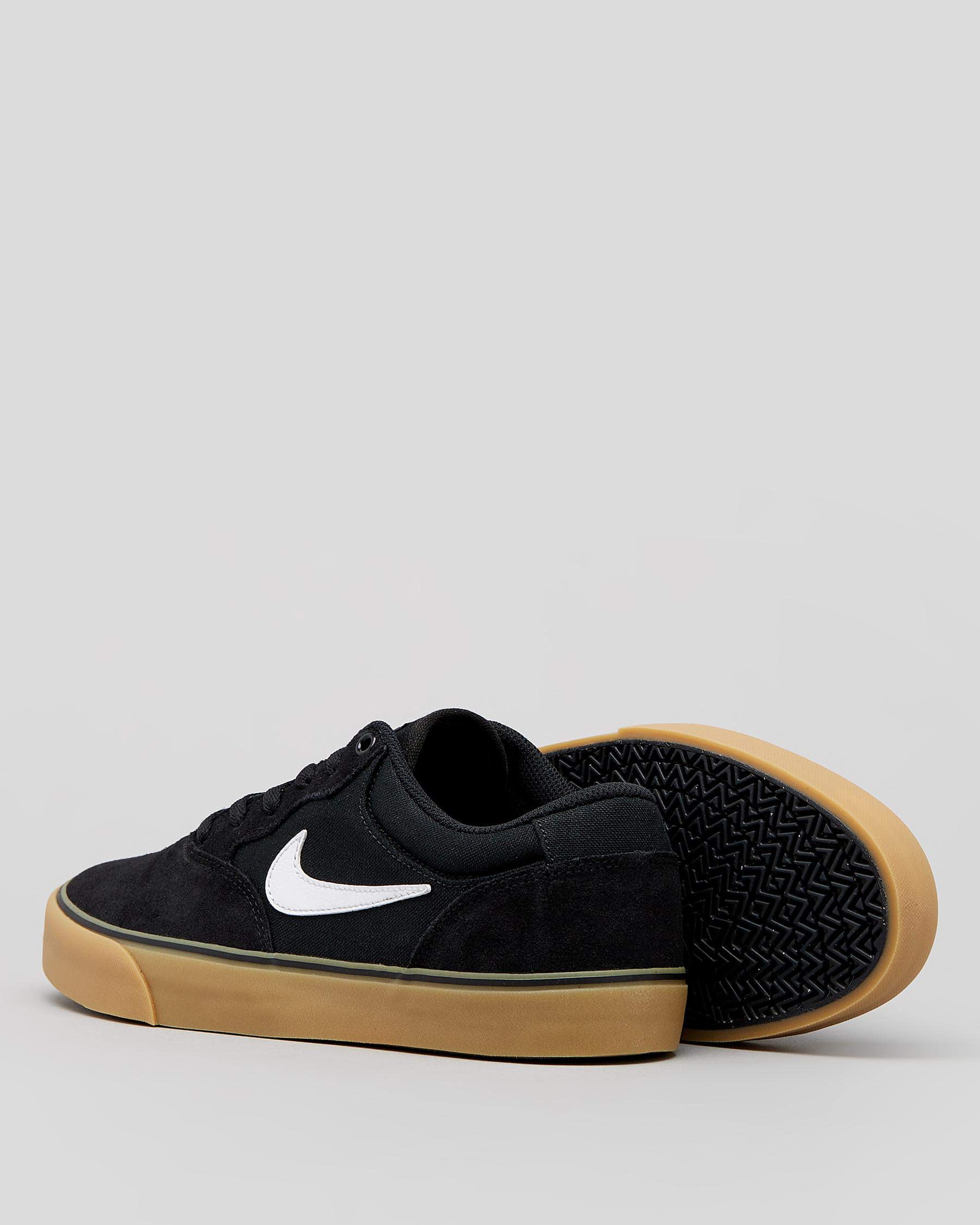 NIKE SB CHRON 2 MENS CASUAL FOOTWEAR SKATE BLACK WHITE BROWN GUM