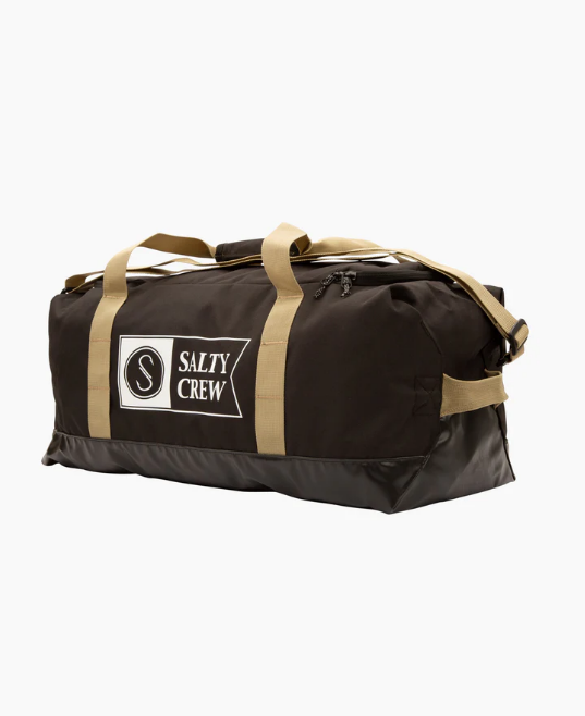 OFFSHORE DUFFLE BLACK SALTY CREW BLACK CAMO MENS FISHING CAMPING ACCESSORY DURABLEDurable water resistant recycled PVB coating 40 Litre capacity suitable for carry-on  100% Polyester