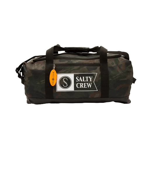 OFFSHORE DUFFLE BLACK SALTY CREW BLACK CAMO MENS FISHING CAMPING ACCESSORY DURABLEDurable water resistant recycled PVB coating 40 Litre capacity suitable for carry-on  100% Polyester