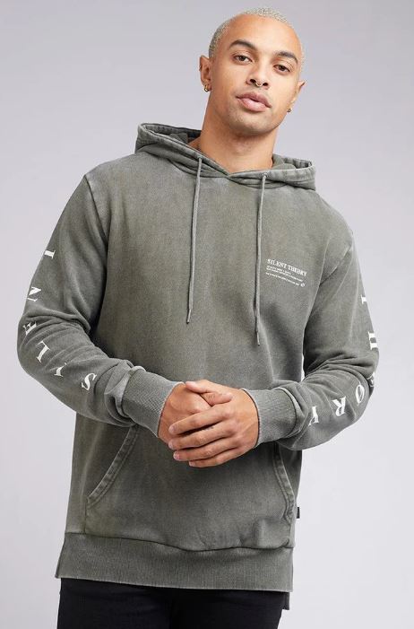TIMELINE HOODY GREEN SILENT THEORY MENS JUMPER 