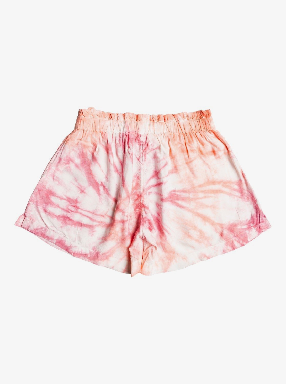 ALL OF THE STARS ELASTIC ADJUSTABLE WAIST TIE DYE PINK WHITE ORANGE GIRLS KIDS YOUTH SHORTS RELAXED FIT POCKETS ROXY